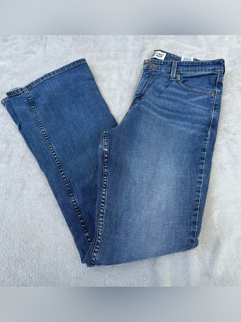 Signature Levi Strauss & Co At Waist Bootcut Jeans Women's Misses 12‎ Long Denim